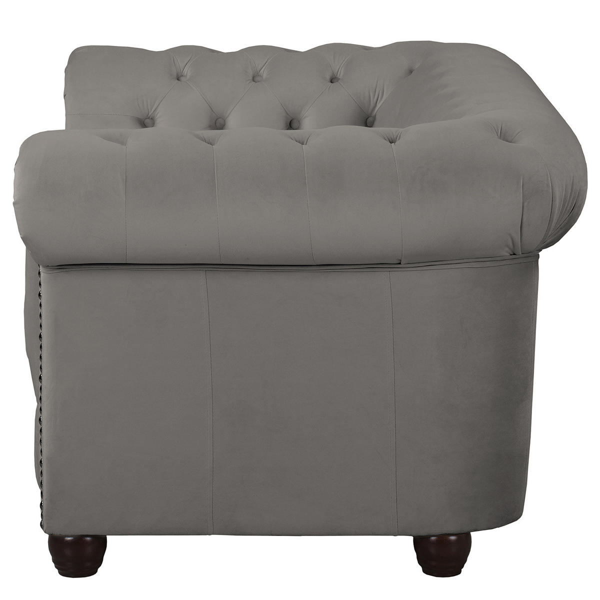 2-SITZER SOFA - Taupe/Buchefarben, Buchenholz/Textil (148/72/86cm) - home24