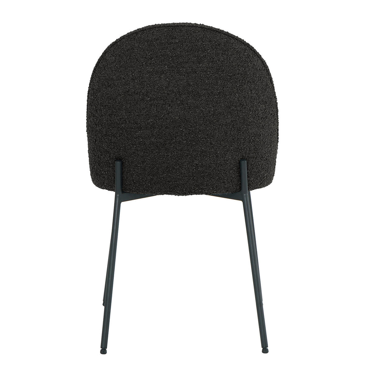 POLSTERSTUHL 2ER-SET - Metall / Textil - Schwarz, Textil/Metall (49/84/54cm) - home24