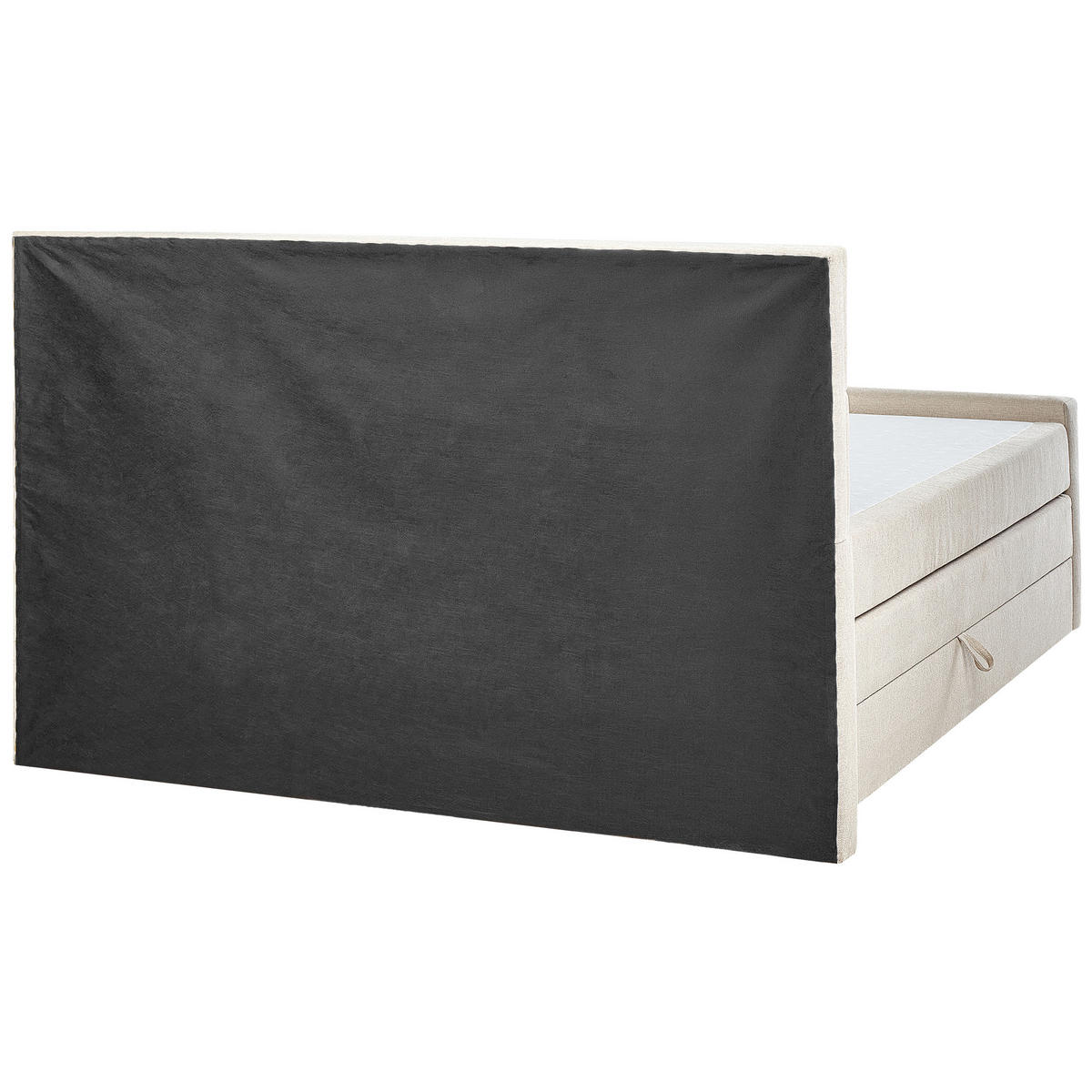 BOXSPRINGBETT 180/200cm Helles Beige Aristocrat - Beige, Textil (180/200cm) - Beliani