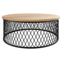 COUCHTISCH Meolte - Eichefarben/Schwarz, Holzwerkstoff/Metall (75/75/30cm) - MIRJAN24