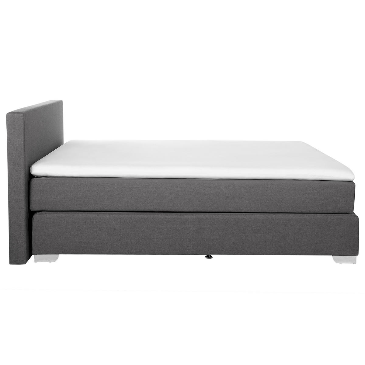BOXSPRINGBETT 180/200cm Dunkelgrau President - Dunkelgrau, Textil (180/200cm) - Beliani