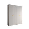 DREHTÜRENSCHRANK 236.7/200/47 4-türig - Goldfarben/Weiß, Holz/Metall (200/236.7/47cm) - Abiks Möbel