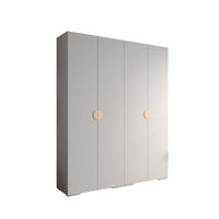 DREHTÜRENSCHRANK 236.7/200/47 4-türig - Goldfarben/Weiß, Holz/Metall (200/236.7/47cm) - Abiks Möbel