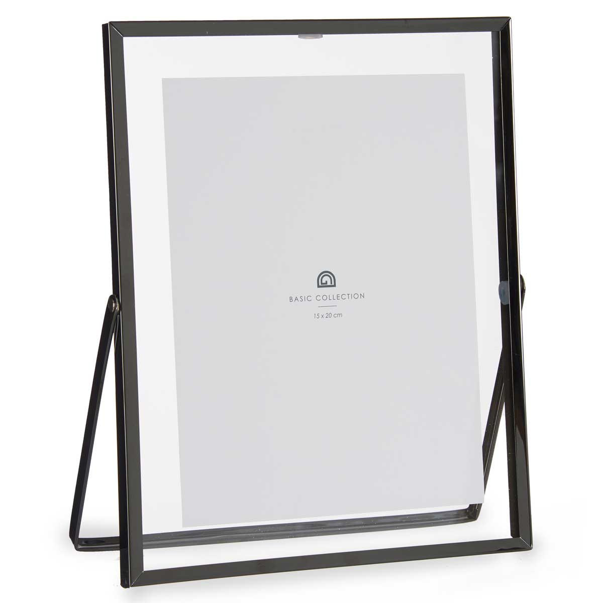 FOTORAHMEN Metall 15/20 cm - Schwarz, Metall (20.5/1/25.2cm) - Giftdecor