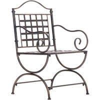 GARTENSTUHL Metall Bronze - Bronzefarben, Metall (56/92/53cm) - CLP