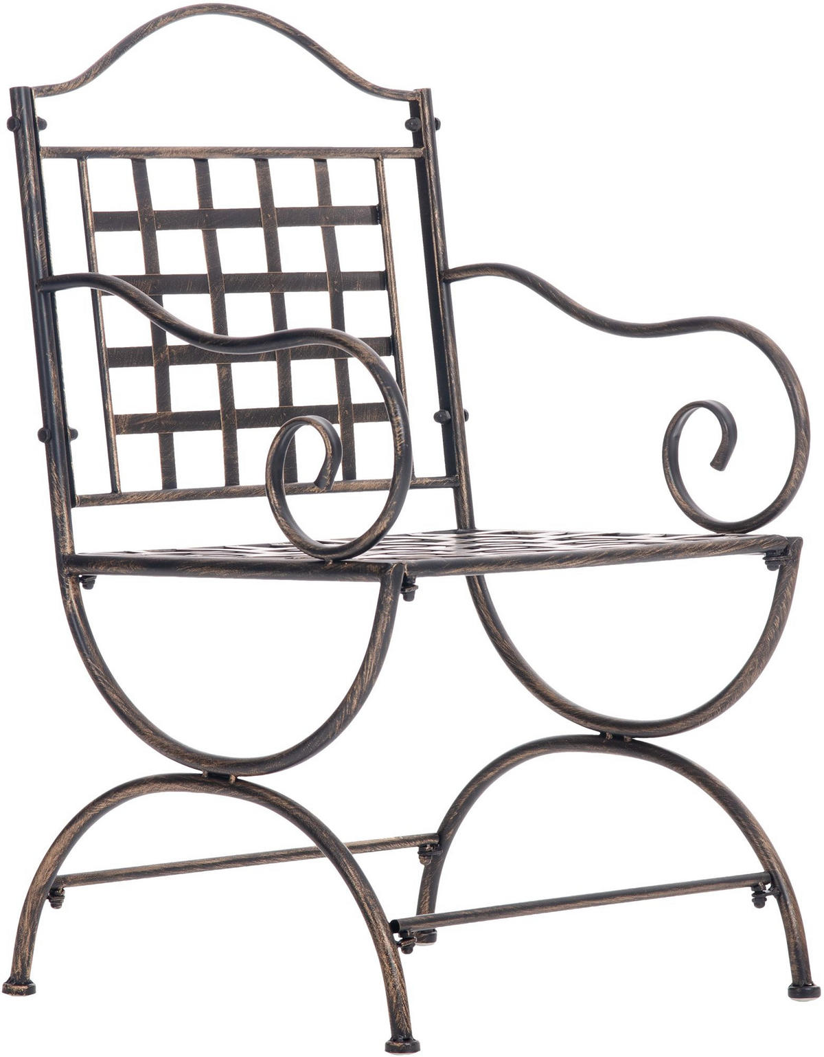 GARTENSTUHL Metall Bronze - Bronzefarben, Metall (56/92/53cm) - CLP