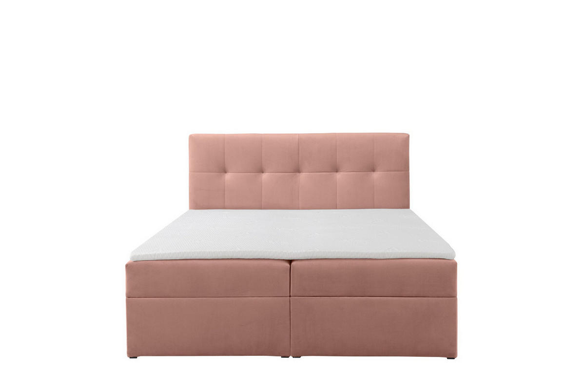 BOXBETT Toronto 180x200 Bonell-Matratze H3 und Topper - Silberfarben/Rosa, Holz/Holzwerkstoff (180/200cm) - Ravio
