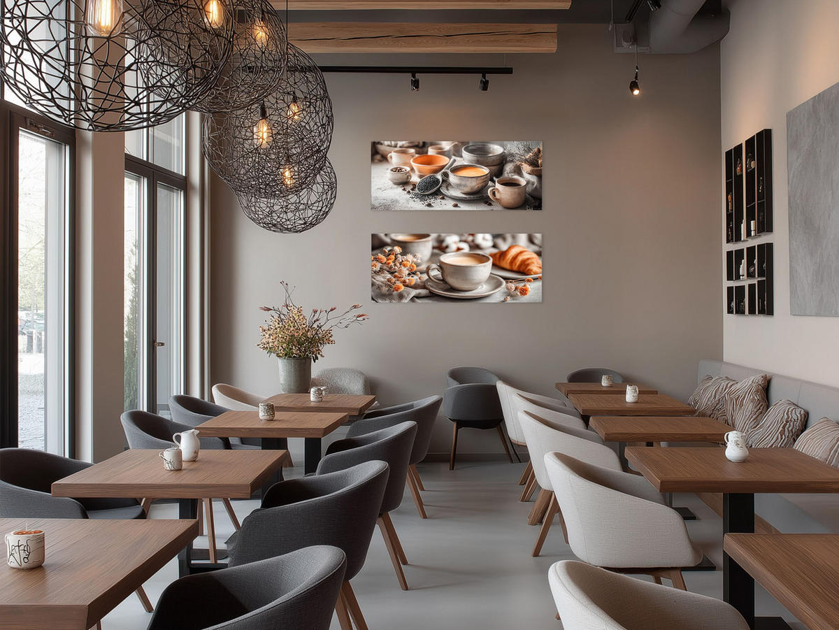GLASBILD 125x50 cm Bild Küche Kaffee - Beige, Glas (125/50cm) - artissimo