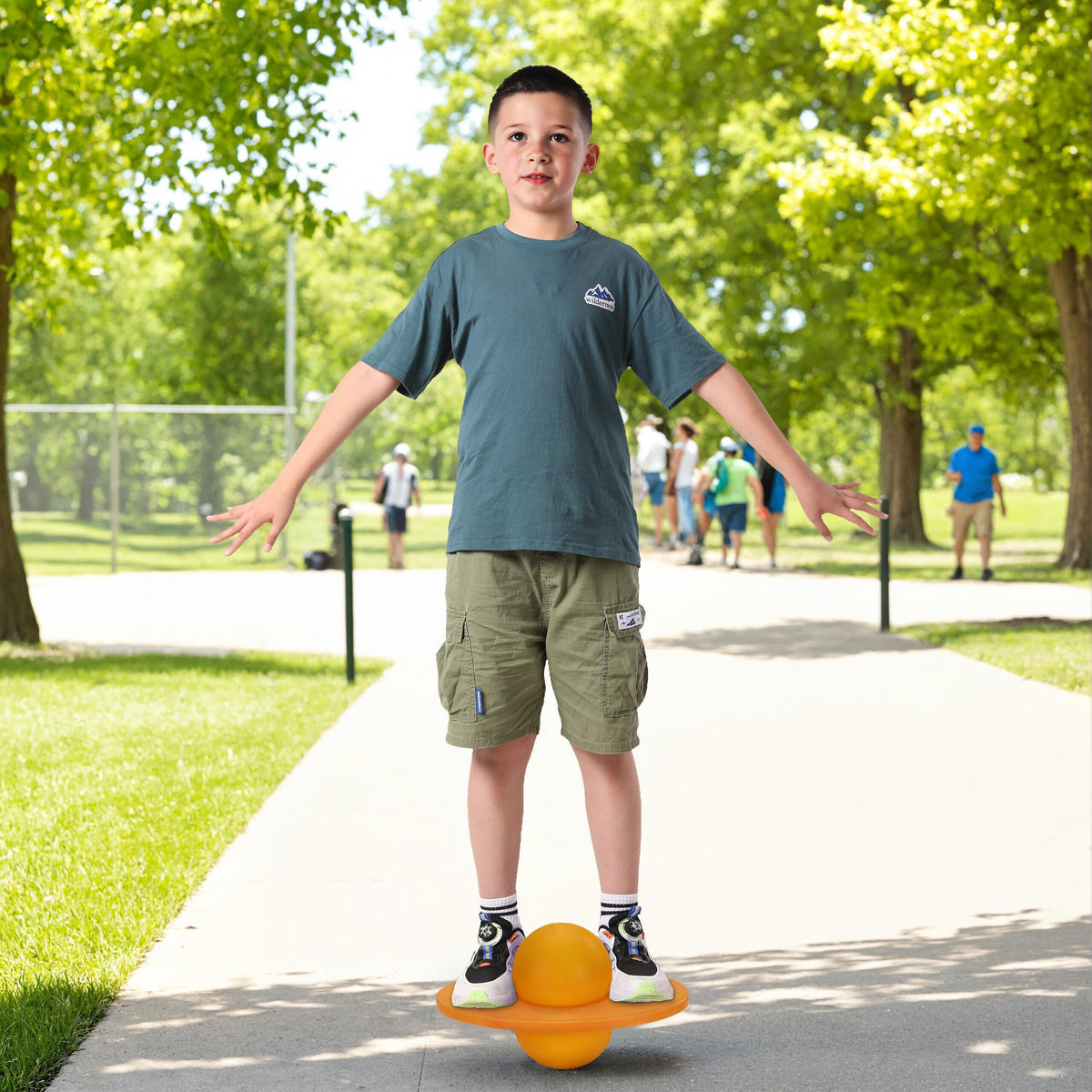 POGO Ball - Gelb, Kunststoff (39/28cm) - Relaxdays