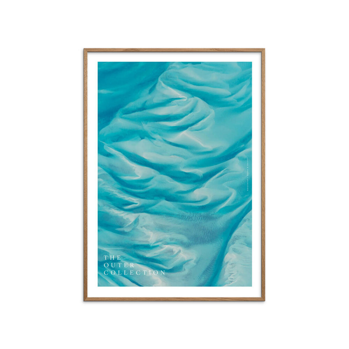 POSTER mit Rahmen Arch Atelier - The Outer Collection – 002 - Blau/Eichefarben, Holz/Papier (70/100cm) - Poster&Frame