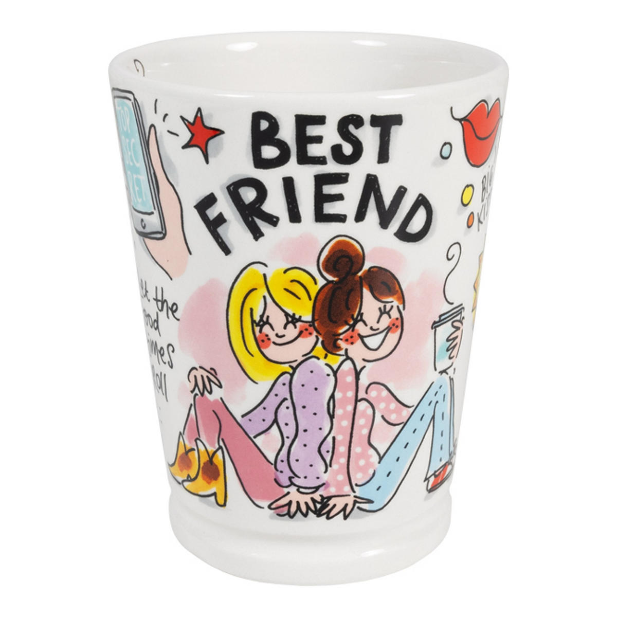 BECHER Bester Freund in Bunt - 500 ml - Multicolor, Keramik (0.5L) - Blond Amsterdam