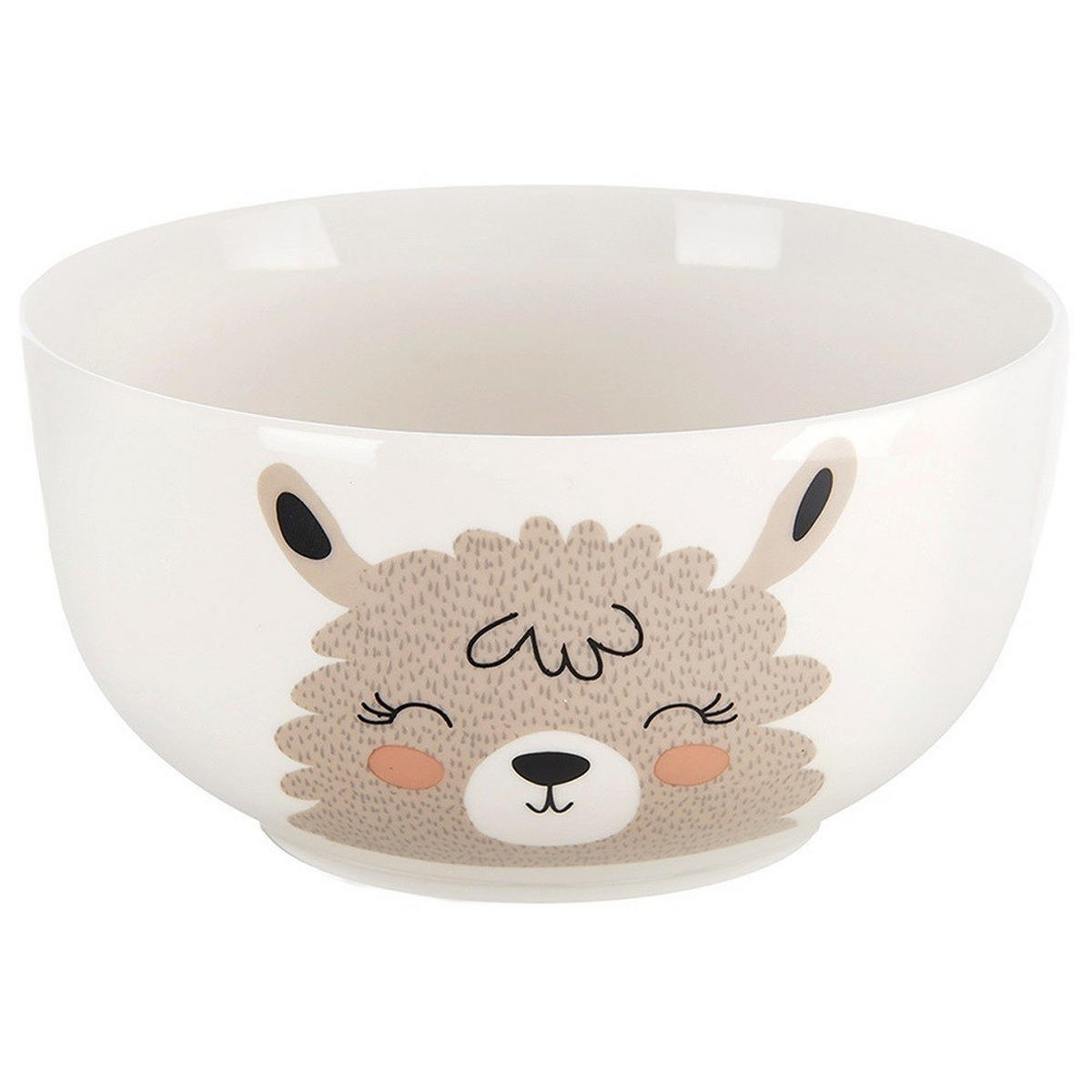 FRÜHSTÜCKSSET LAMA, Porzellan, weiß, 2-teilig - Weiß, Keramik (0.35L) - Orion 