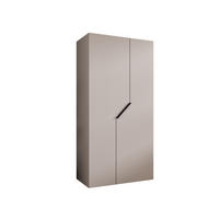 DREHTÜRENSCHRANK 202/100/52 2-türig - Beige/Schwarz, Holz/Metall (100/202/52cm) - Abiks Möbel