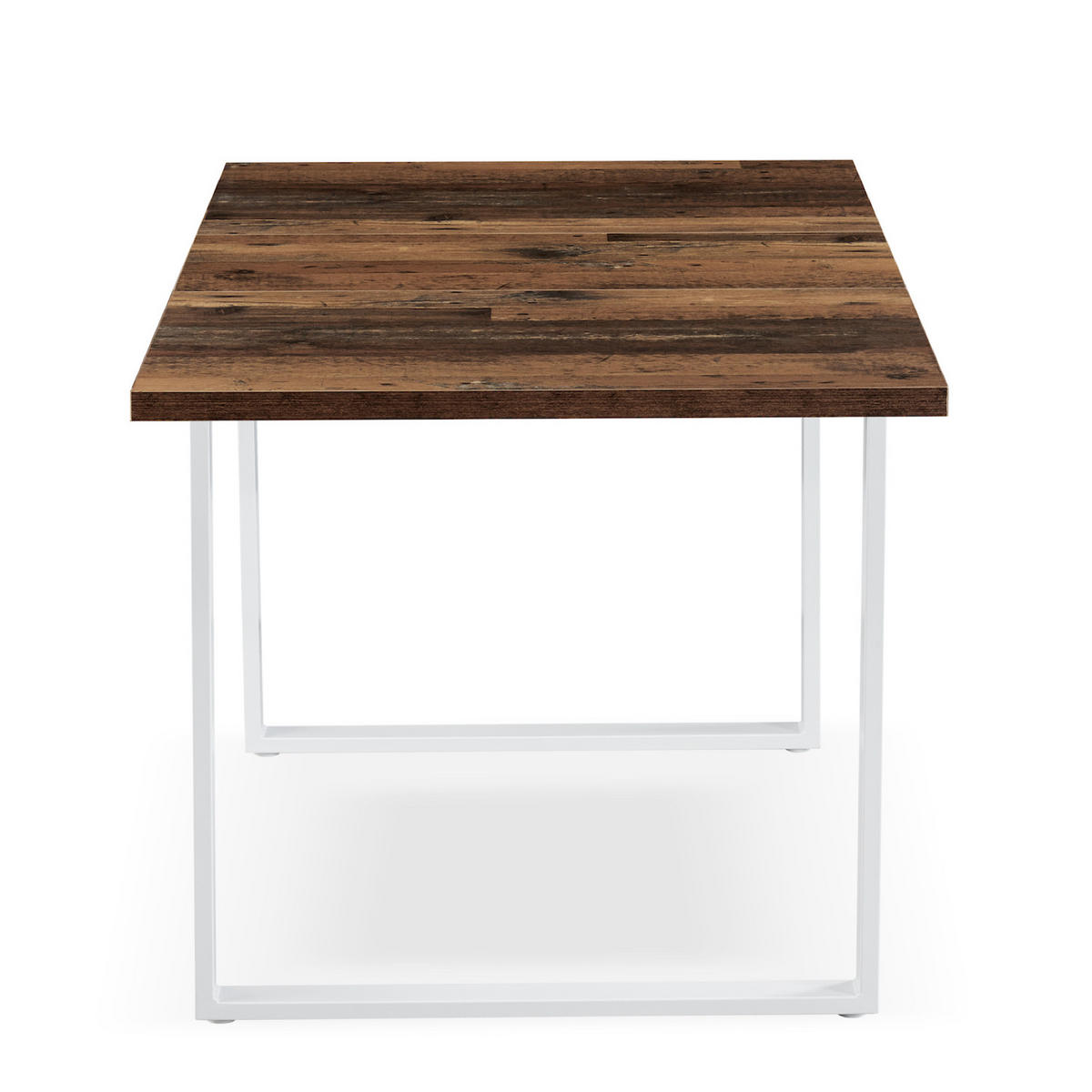 ESSTISCH LEVIN 120-160/80/76 cm Texas-Eiche - Weiß/Braun, Holzwerkstoff/Metall (80/120/77cm) - B&D Home