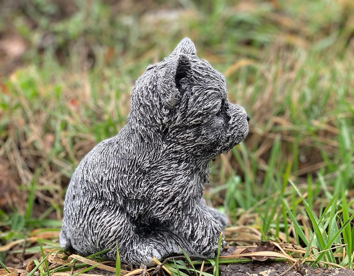 STEINFIGUR Yorkshire frostfest Gartenfigur wetterfest - Grau, Stein (10/15/14cm) - stoneandstyle