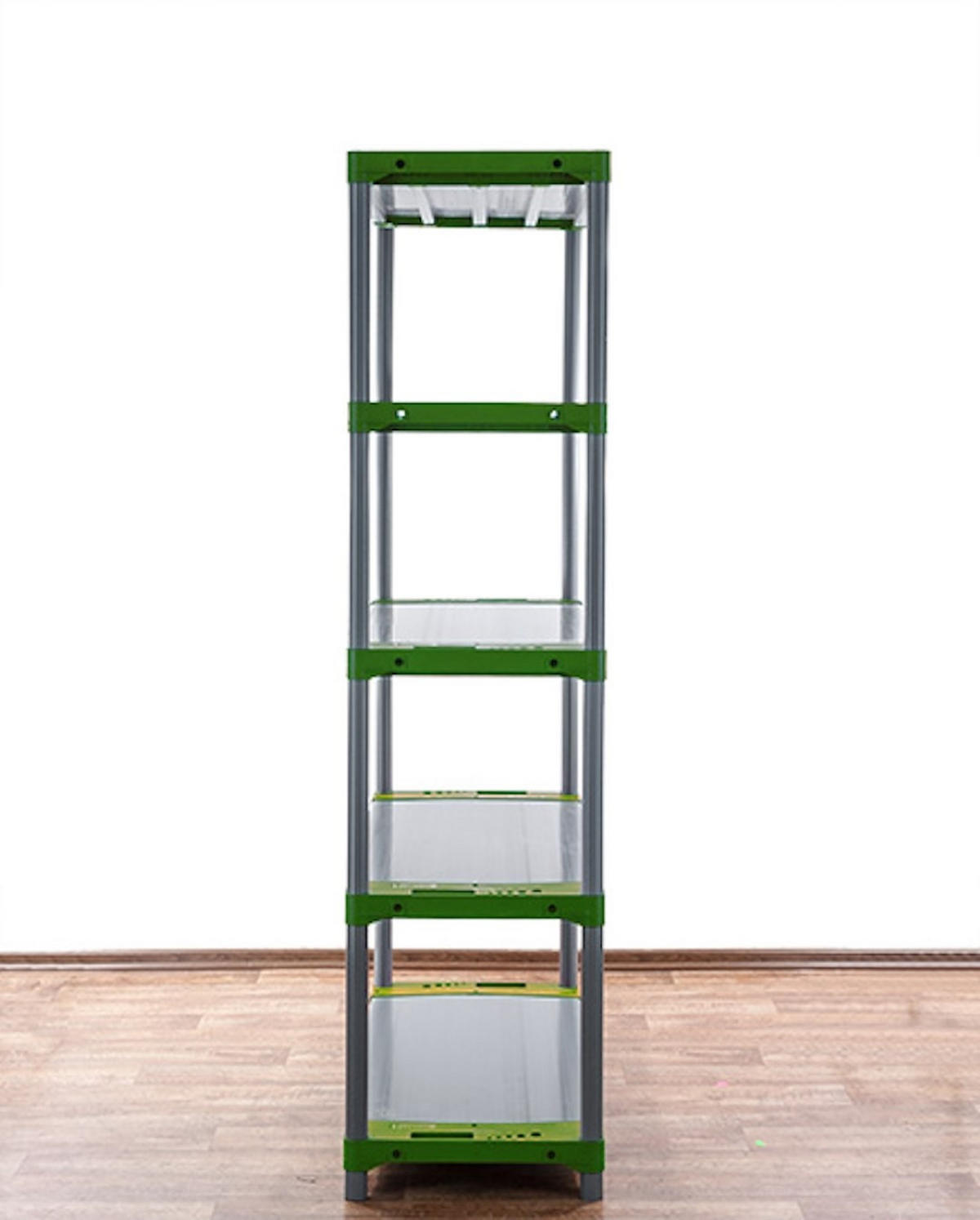 KUNSTSTOFFREGAL BIG GREY BEAR Tall 180x80x46cm Fachlast 160kg Grau-Grün - Grün, Kunststoff (80/180/46cm) - PROREGAL