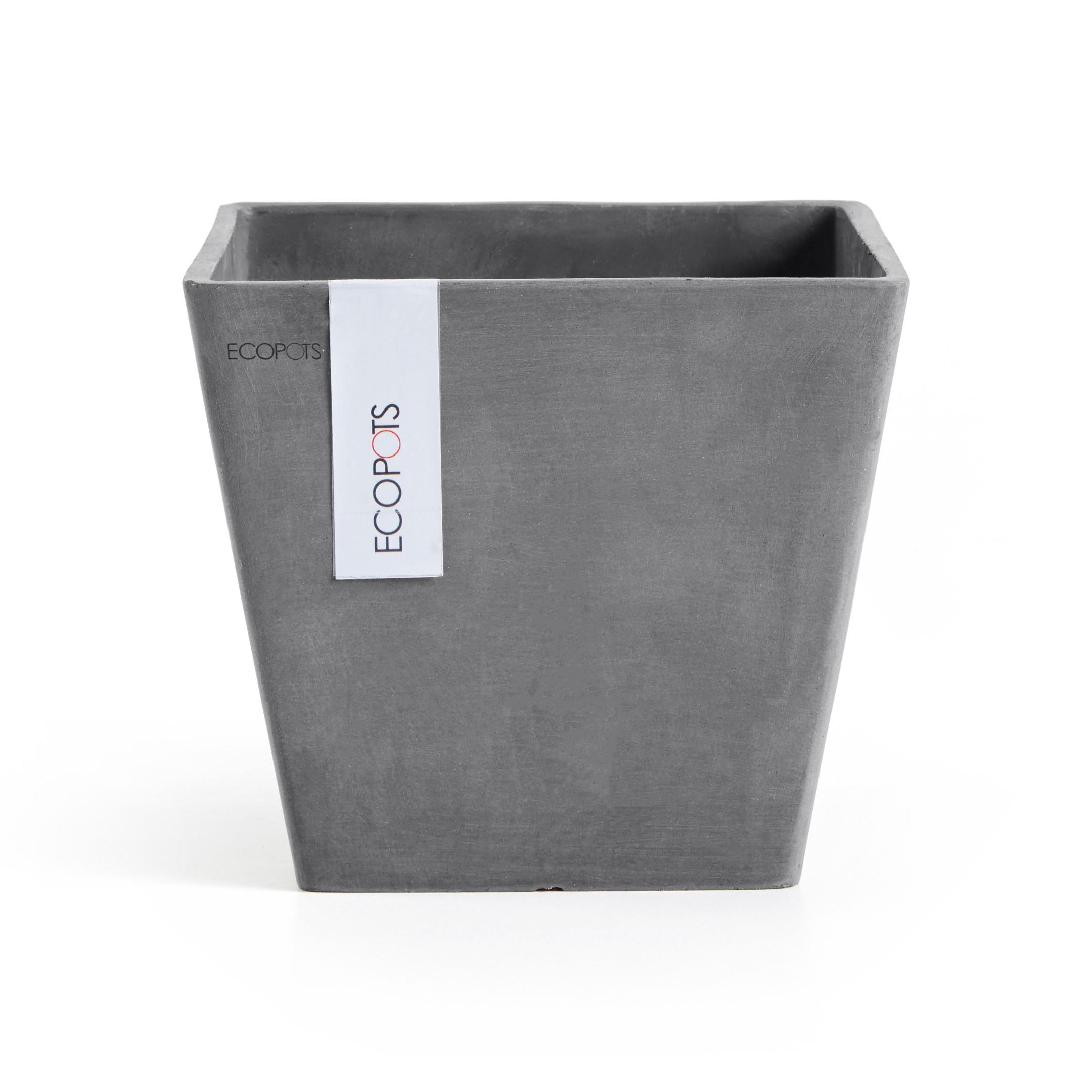Ecopots Blumentopf Grau 17.8 cm