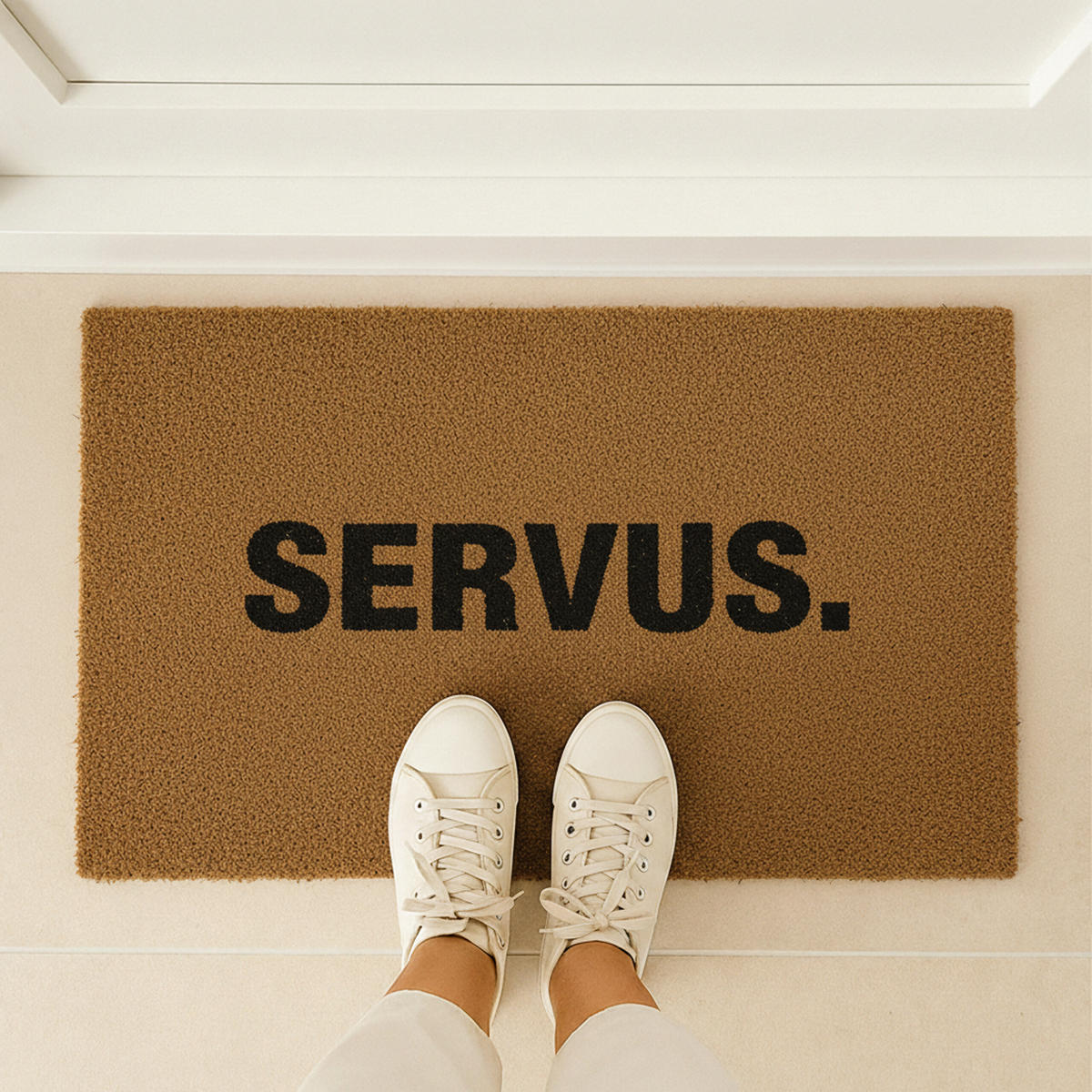 ROHOŽ - světle hnědá, textil/plast (80/50cm) - Relaxdays