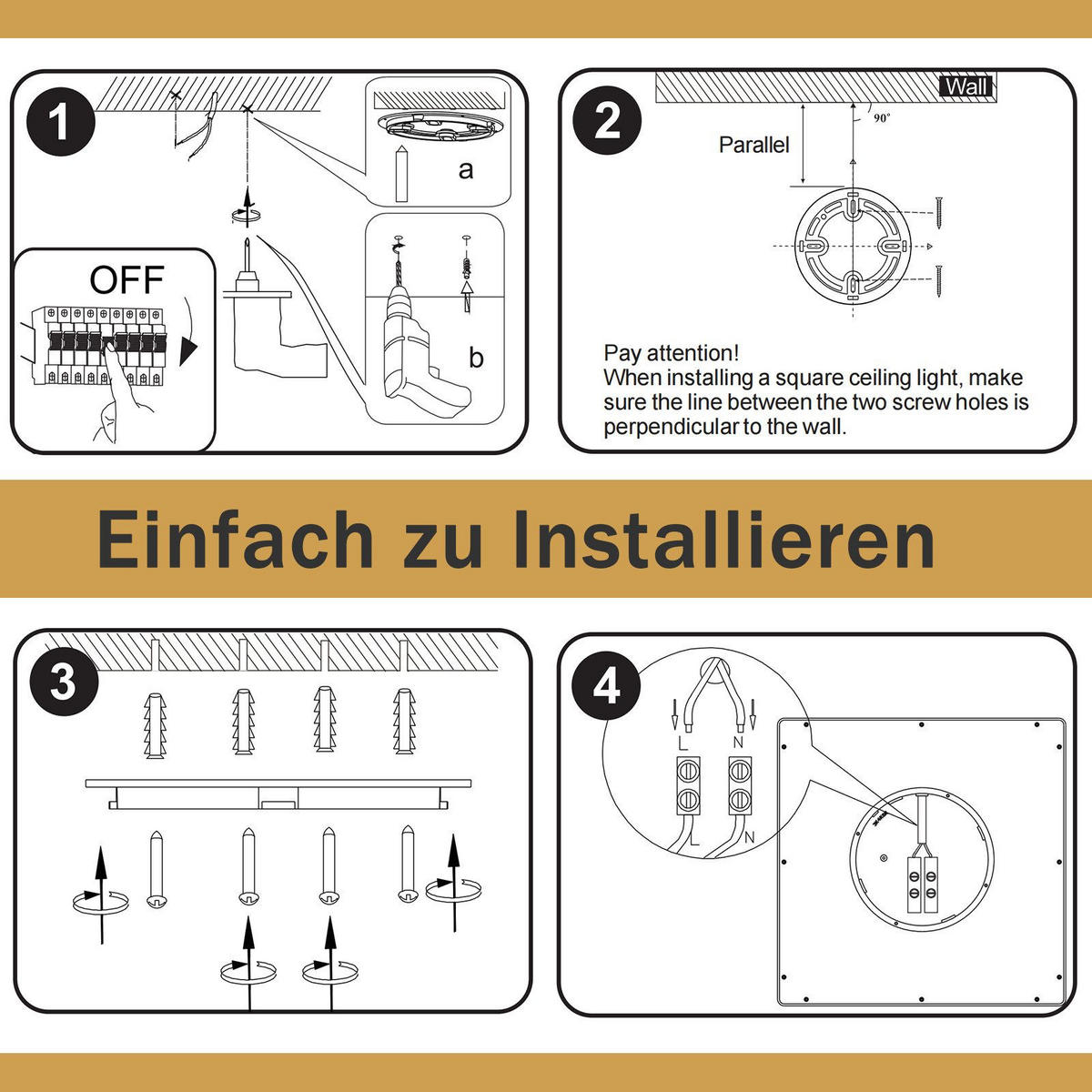 LED-DECKENLEUCHTE Lucio 23/23/2.4cm - Weiß, Kunststoff (23/23/2.4cm) - Nettlife