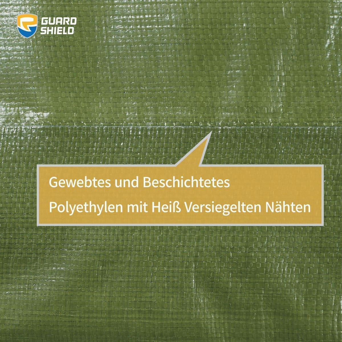 GEWEBEPLANE 4 x 8 m grün, wasserdicht 160g - Grün, Kunststoff (32/2/43cm)