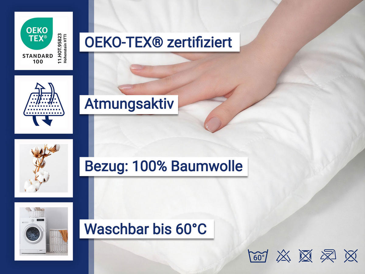 KISSEN, 80x80 cm, 100% Baumwolle - Weiß, Textil (80/80cm) - Zollner