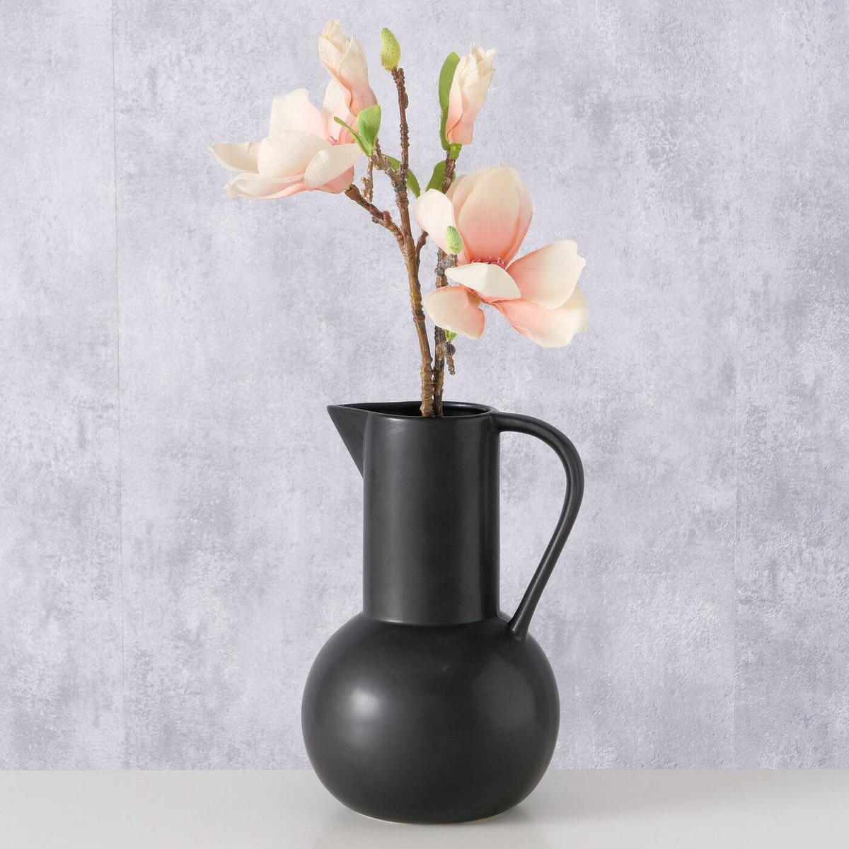VASE Zuky 25 cm - Schwarz, Keramik (25cm) - Boltze Home