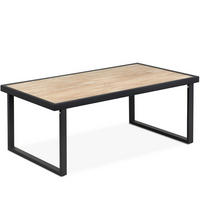 GARTENTISCH TRIBO ,Schwarz - Schwarz, Holz/Metall (65/118/45cm) - KONSIMO®