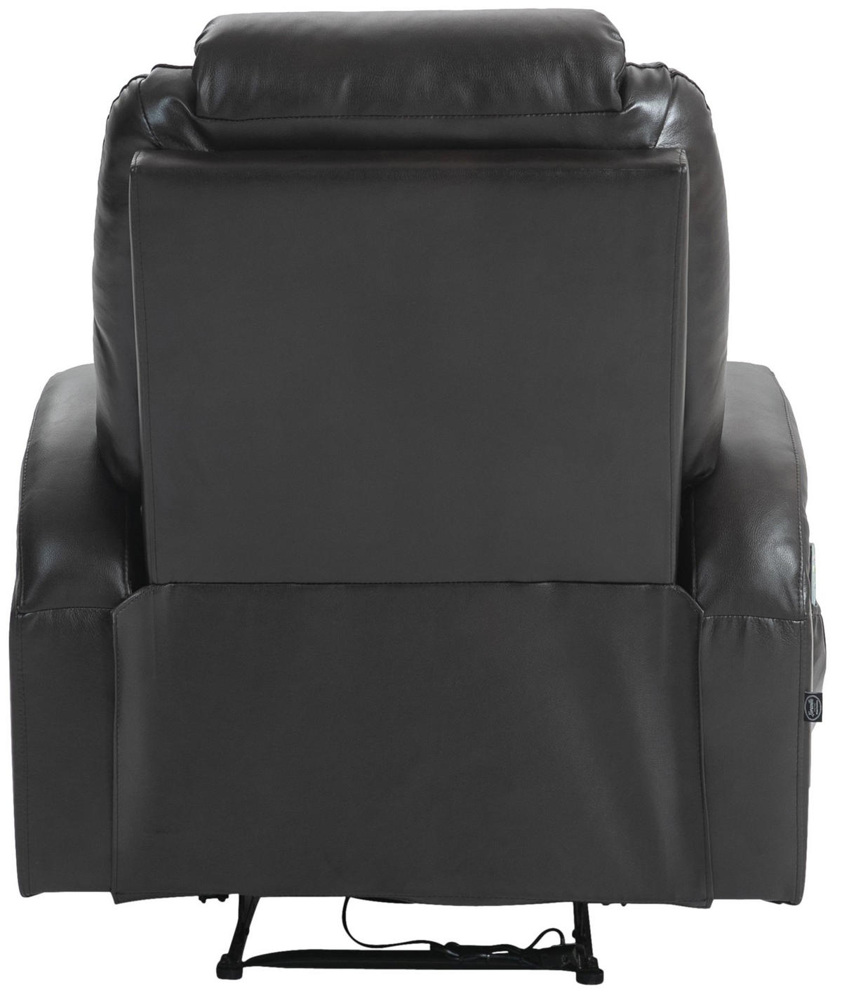SESSEL Lederlook braun - Schwarz/Braun, Textil/Metall (83/105/94cm) - CLP