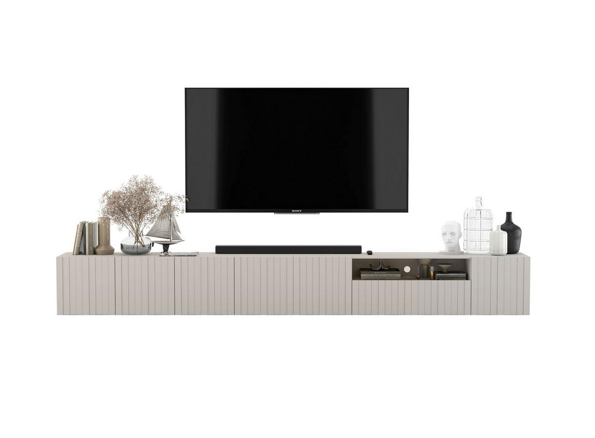 TV-LOWBOARD 2-er Set Elpis2 Kaschmir Matt Glamour 150 cm - Kaschmir, Holzwerkstoff (300/37.5/36.5cm) - Meble Lindner