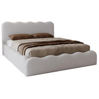 POLSTERBETT 160x200 Wave, Bettkasten, Boucle, Hellgrau - Hellgrau, Holz/Textil (160/200cm) - Emporius