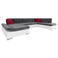 ECKSOFA Bergen, Seite: Links - Dunkelgrau/Silberfarben, Holz/Textil (345/76/205cm) - MIRJAN24