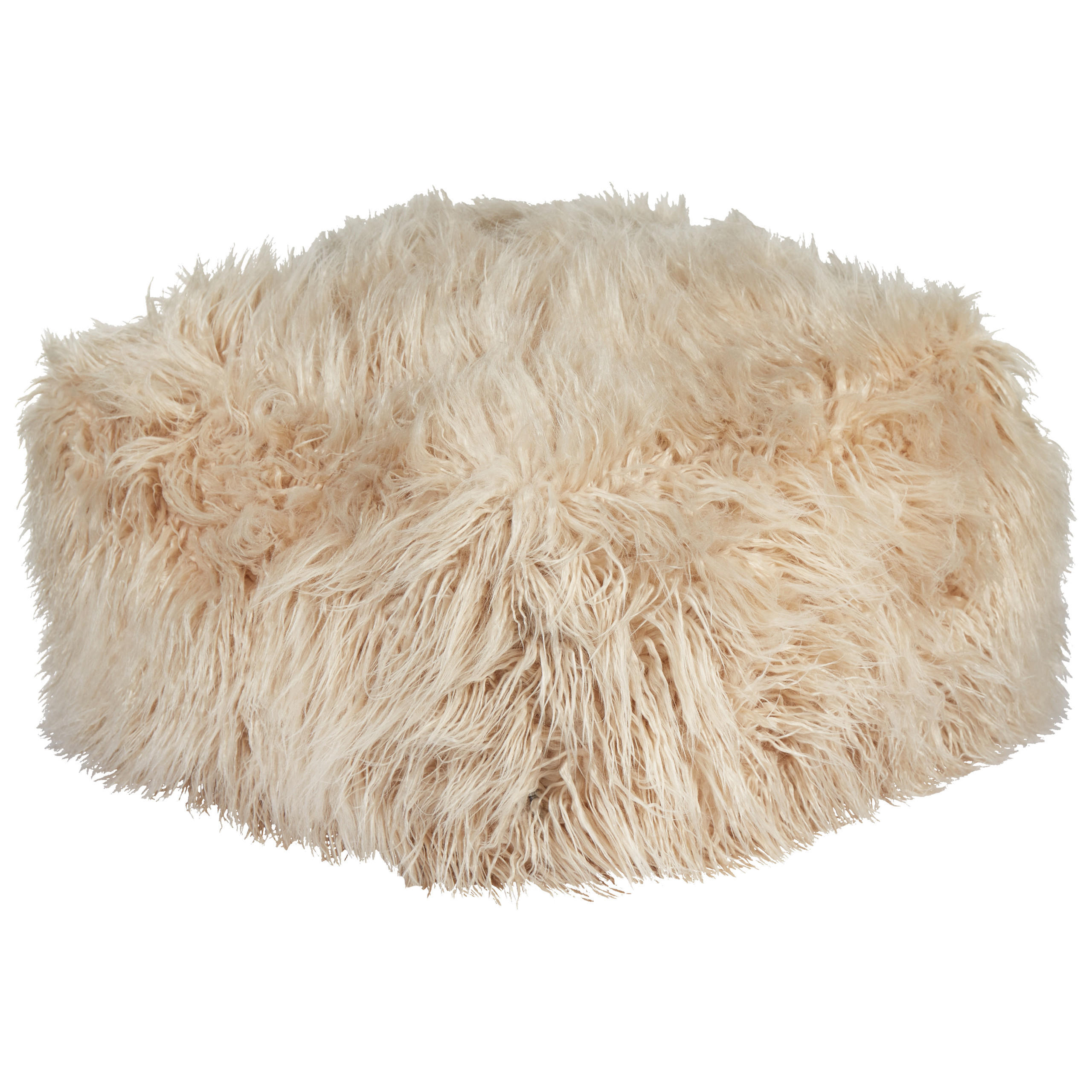 POUF Beige Mukki - Beige, Kunststoff (50/30/50cm) - Beliani