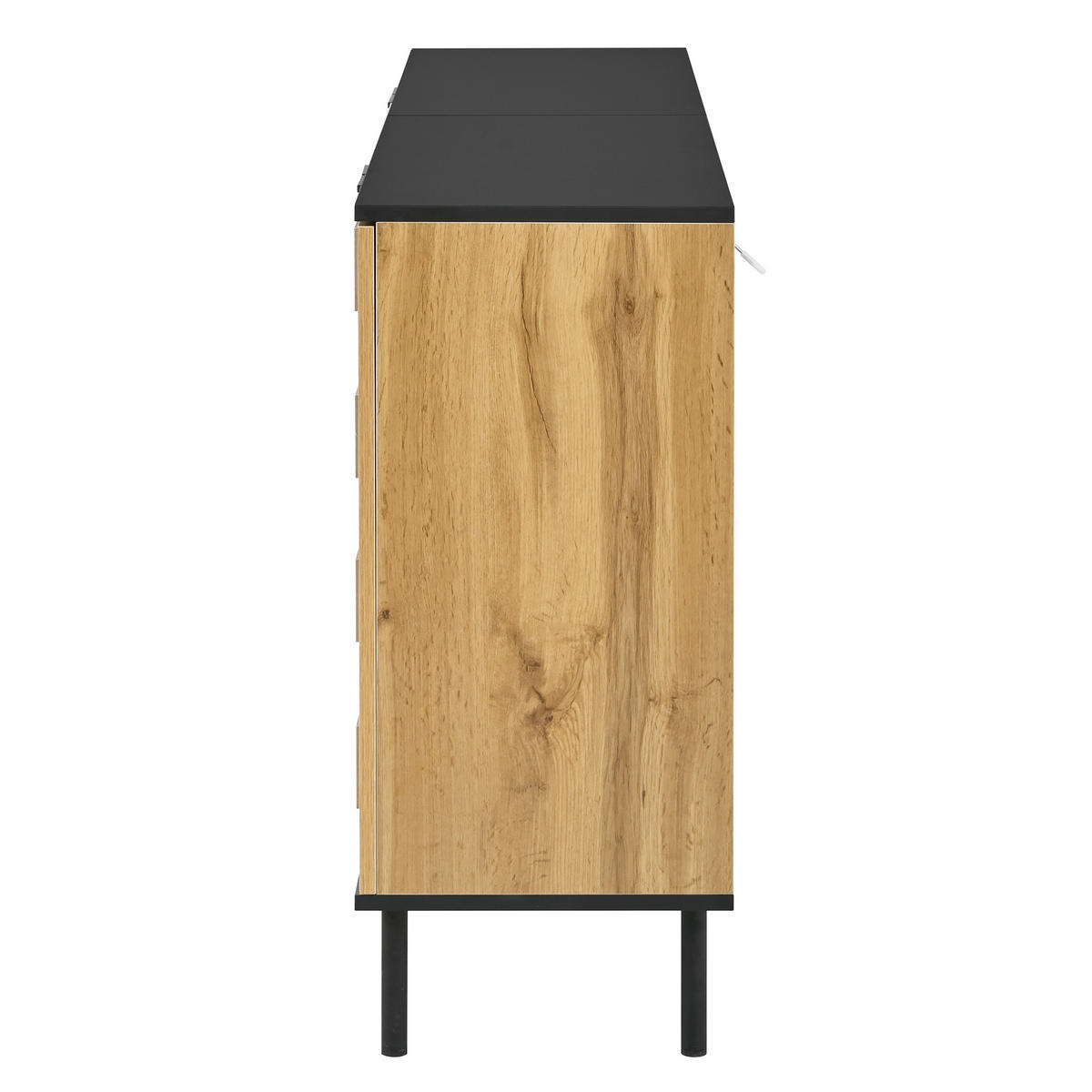 SIDEBOARD Natur-Schwarz 160/35/80,5 cm - Naturfarben, Holzwerkstoff (160/80.5/35cm) - PANGIVO