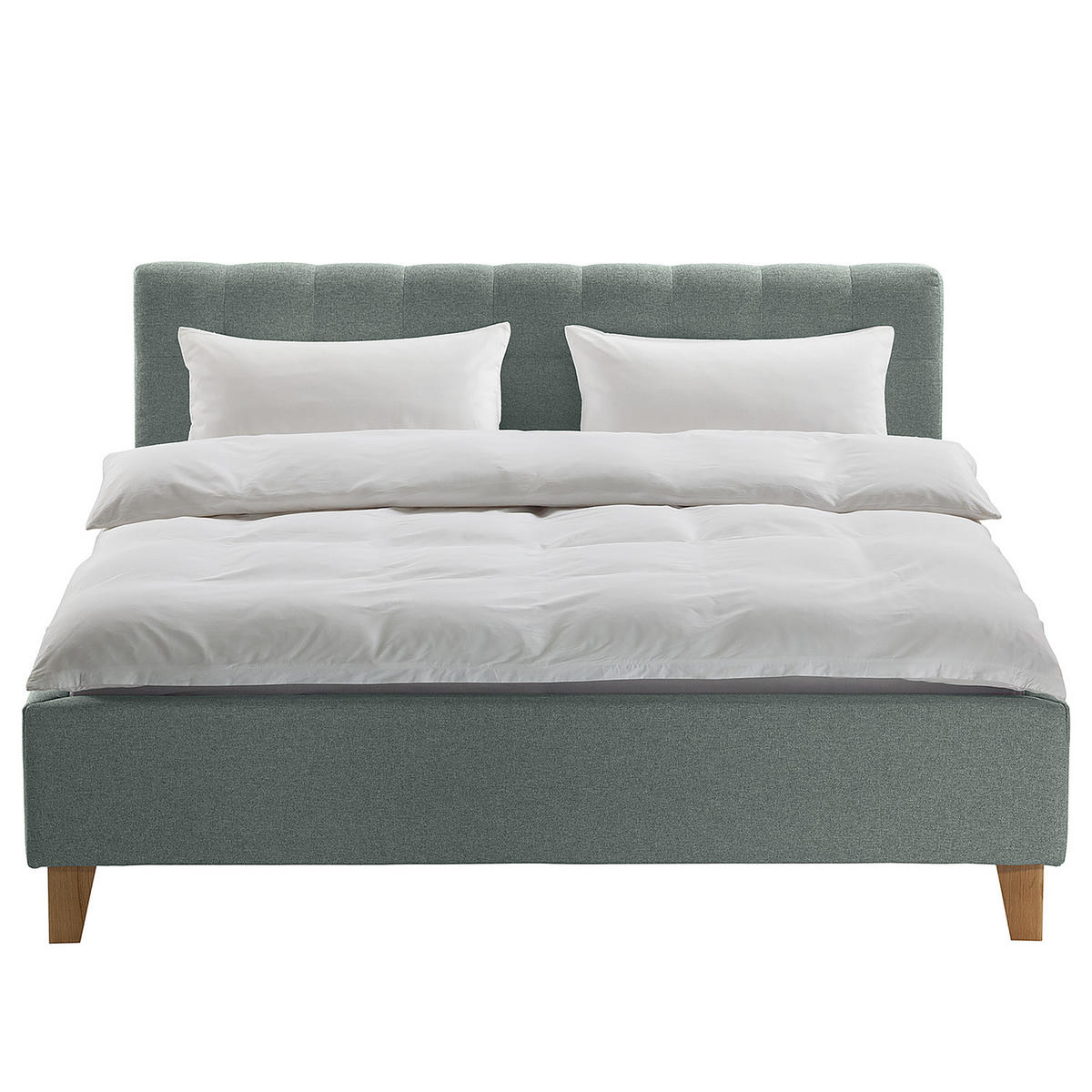 POLSTERBETT - Webstoff - Mintgrün, Holz/Textil (180/200cm) - home24
