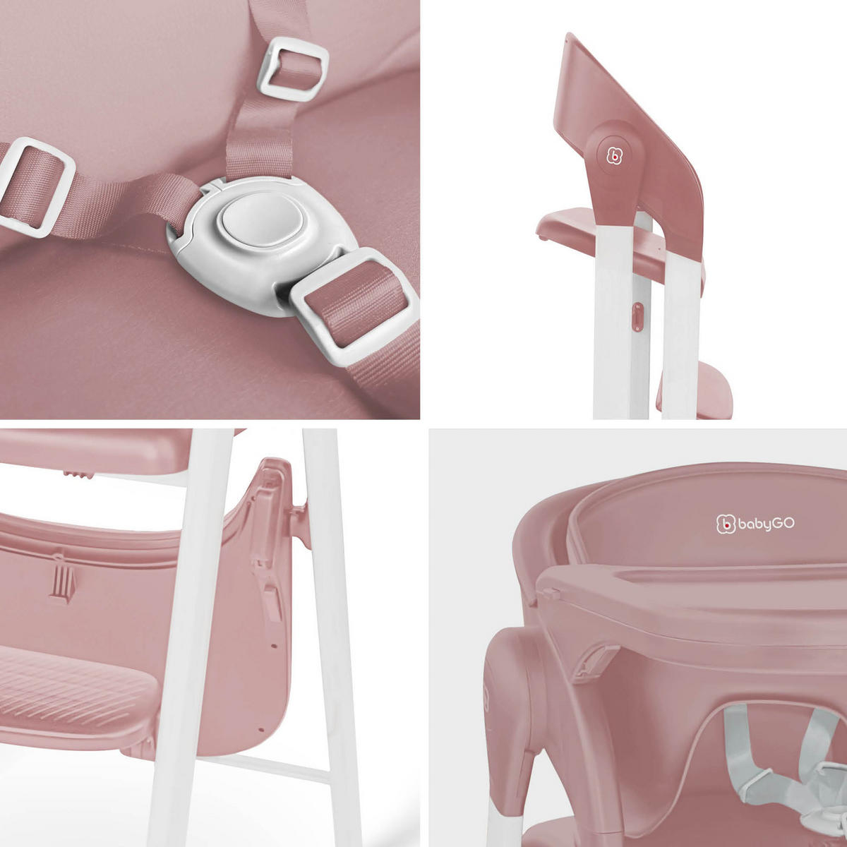 HOCHSTUHL Levels - Rosa, Metall (44/88/63cm) - BabyGo