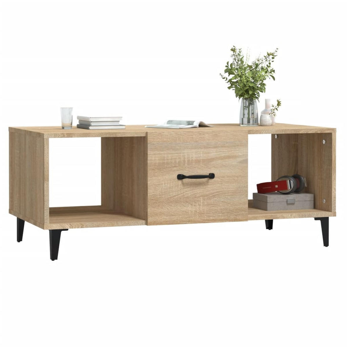COUCHTISCH Sonoma-Eiche 102x50x40 cm Holzwerkstoff - Braun, Holzwerkstoff (102/50/40cm) - furnicato