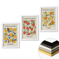 WANDBILDER 3er-Set - 20x30 cm Weißer Rahmen - Blumenplakate in Städten - Weiß, Kunststoff (20/30cm) - ArtPrintCave