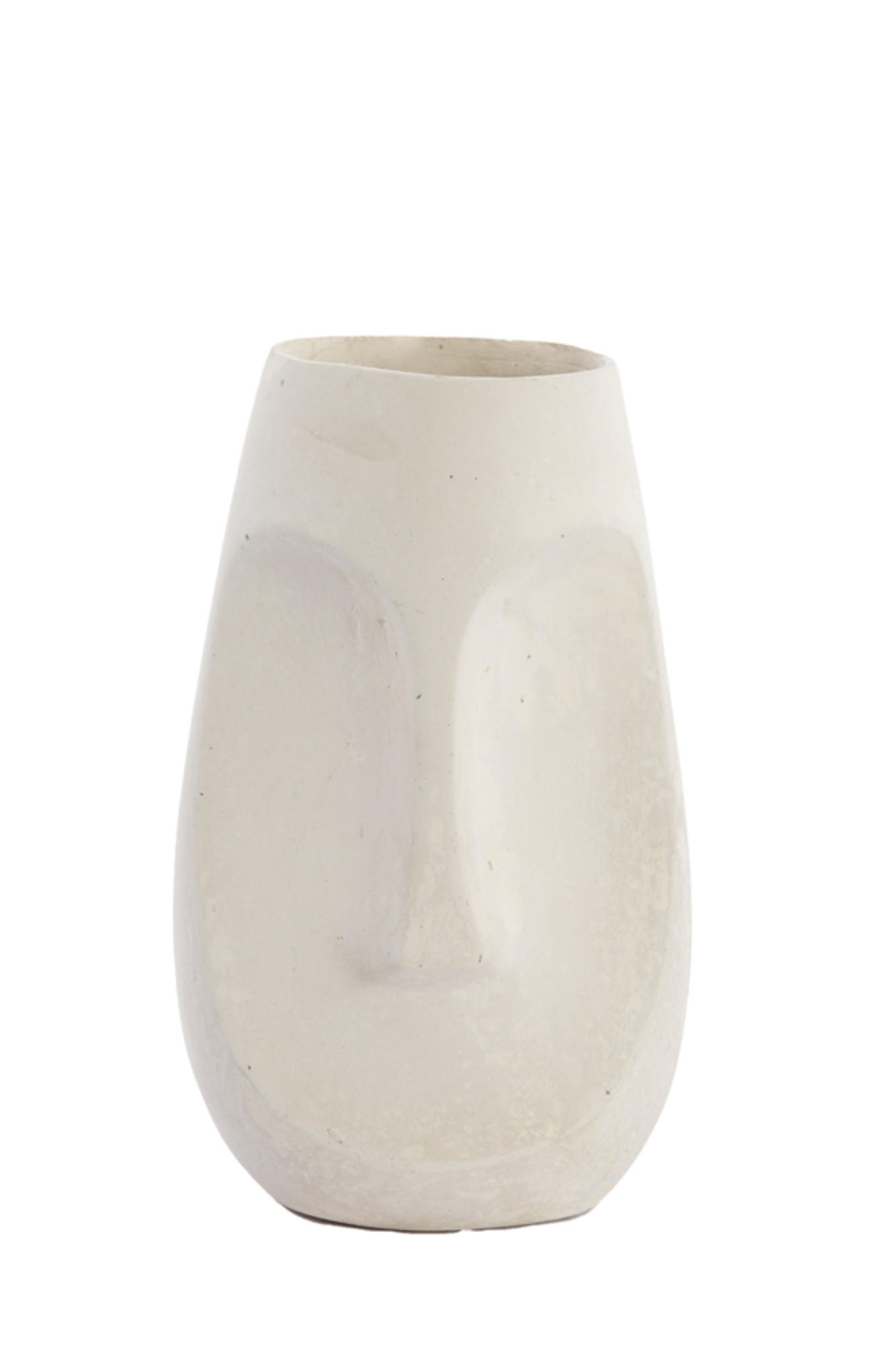 VASE Gesicht Weiß Ø18/29,5 cm - Weiß, Papier (29.5cm) - Light & Living