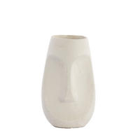 VASE Gesicht Weiß Ø18/29,5 cm - Weiß, Papier (29.5cm) - Light & Living