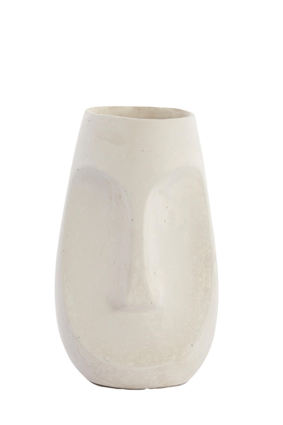 VASE Gesicht Weiß Ø18/29,5 cm - Weiß, Papier (29.5cm) - Light & Living