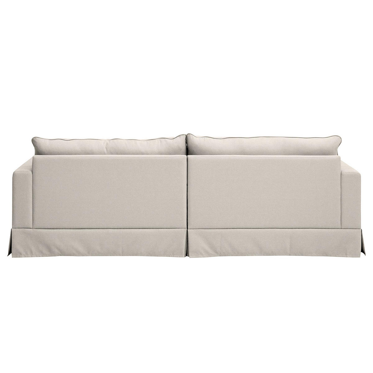 BIGSOFA mit Husse - Webstoff - Hellgrau/Schwarz, Kunststoff/Textil (240/82/104cm) - home24