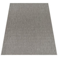 TEPPICH Kurzflor Unifarben Wohnzimmer schmutzabweisend Hellgrau Rechteckig 120x160 - Grau, Textil (120/160cm) - KADIMA DESIGN