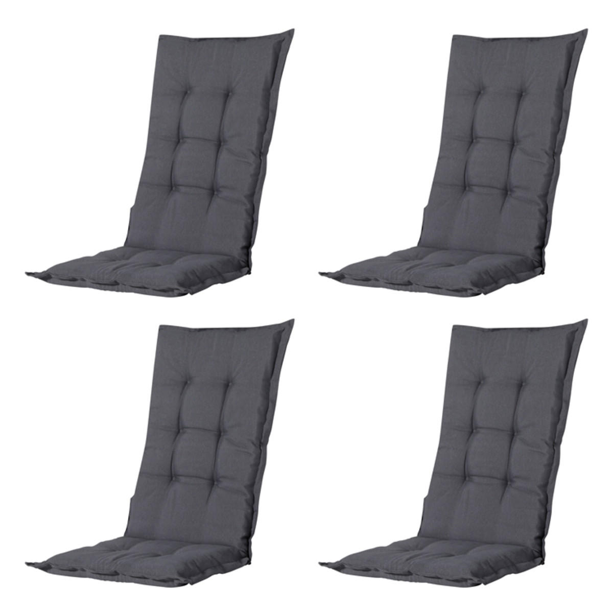 GARTENSTUHLKISSEN Panama 105/50 cm 4er-Set - Grau, Textil (50/6/105cm) - Madison