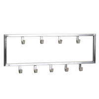 WANDGARDEROBE Metall Silber Modern 50x20x4 cm Hakenleiste Wandpaneel - Silberfarben, Metall (50/20/4cm) - KADIMA DESIGN