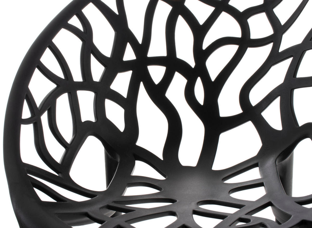 BALKONSET Bistroset Nodan Kunststoff Schwarz 2 Personen - Schwarz, Kunststoff - DELUKE