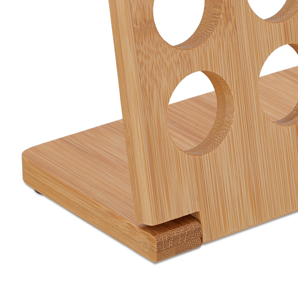 DRŽÁK kapslí - světle hnědá, dřevo (18/23/9cm) - Relaxdays