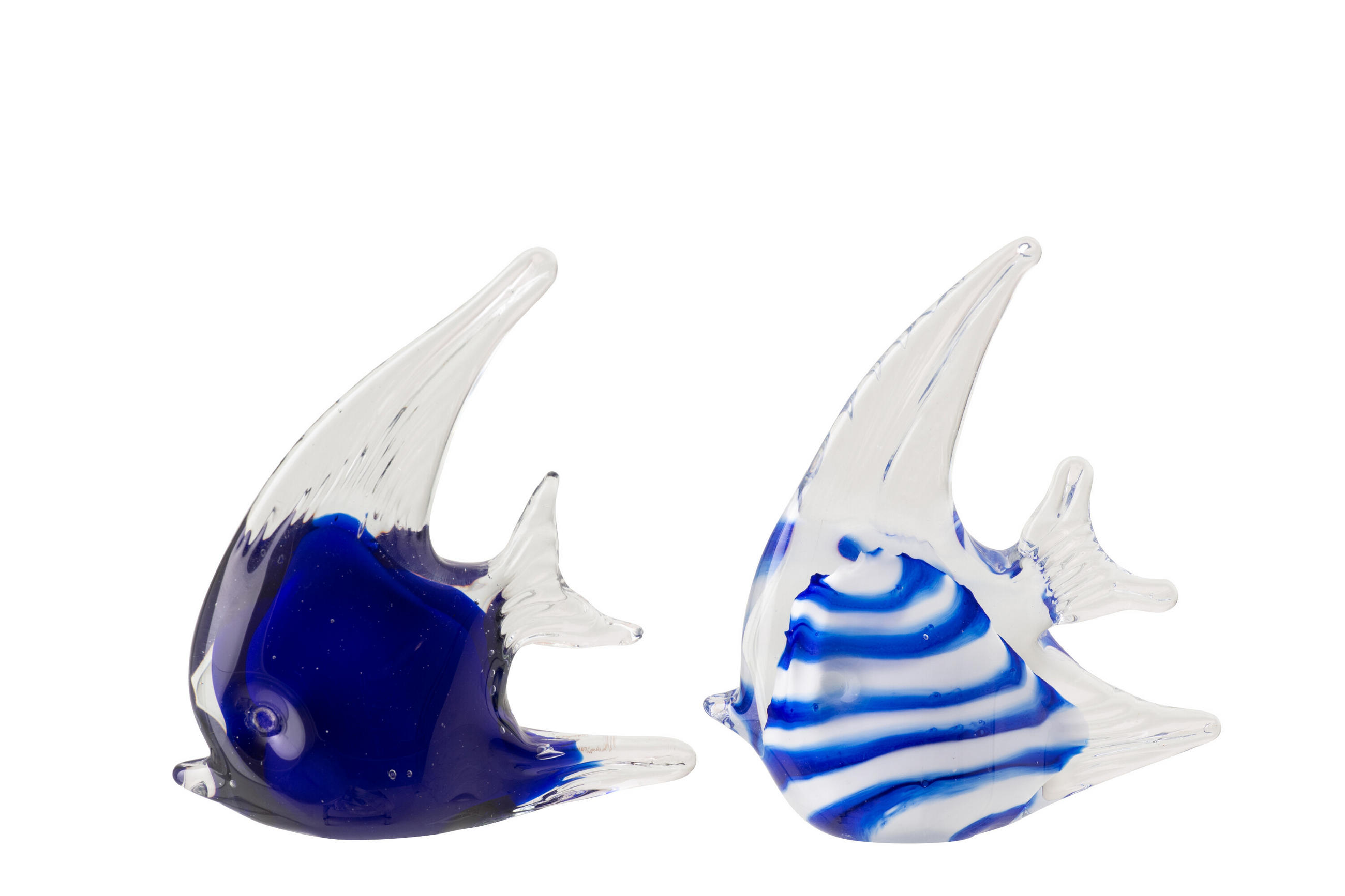 BRIEFBESCHWERER FISCH (2ER SET) - Blau, Glas (3.7/13.7/12cm) - J-Line