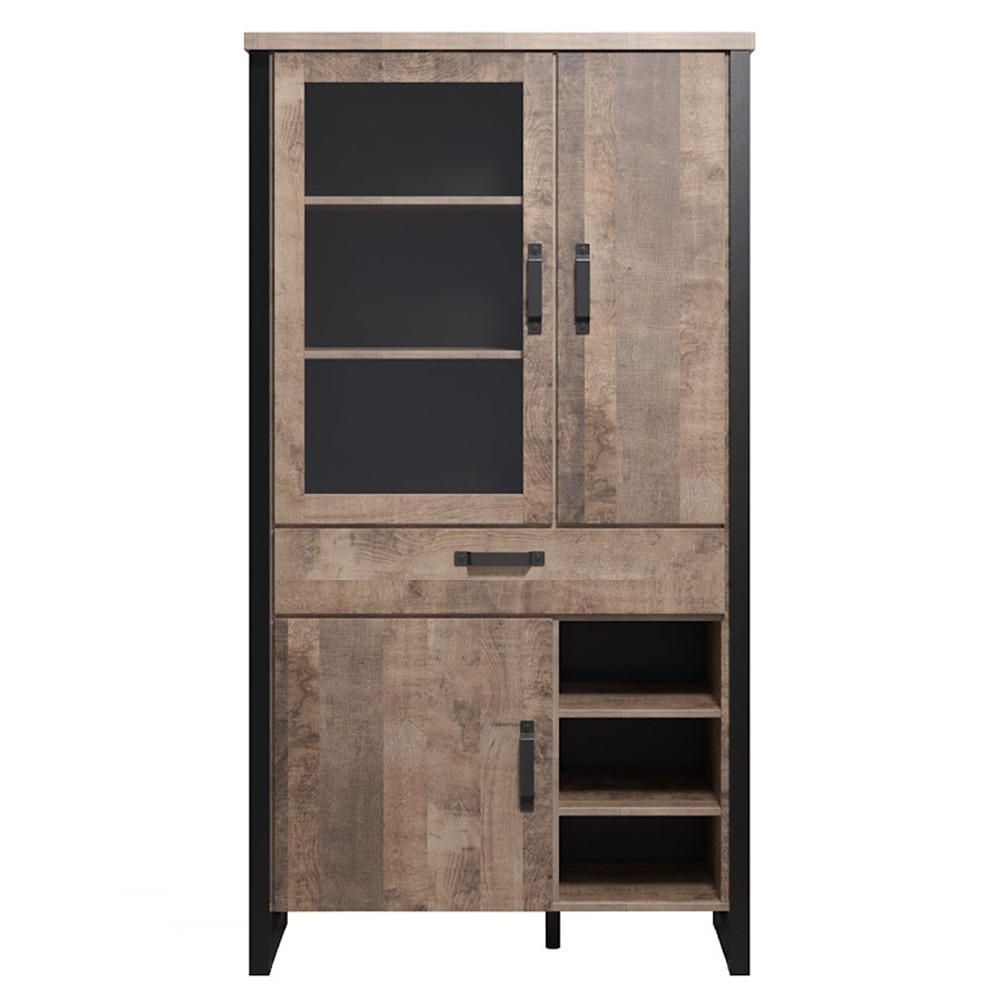 VITRINE Emile Eiche Dekor - Eichefarben, Holzwerkstoff (106/106/195cm) - ebuy24