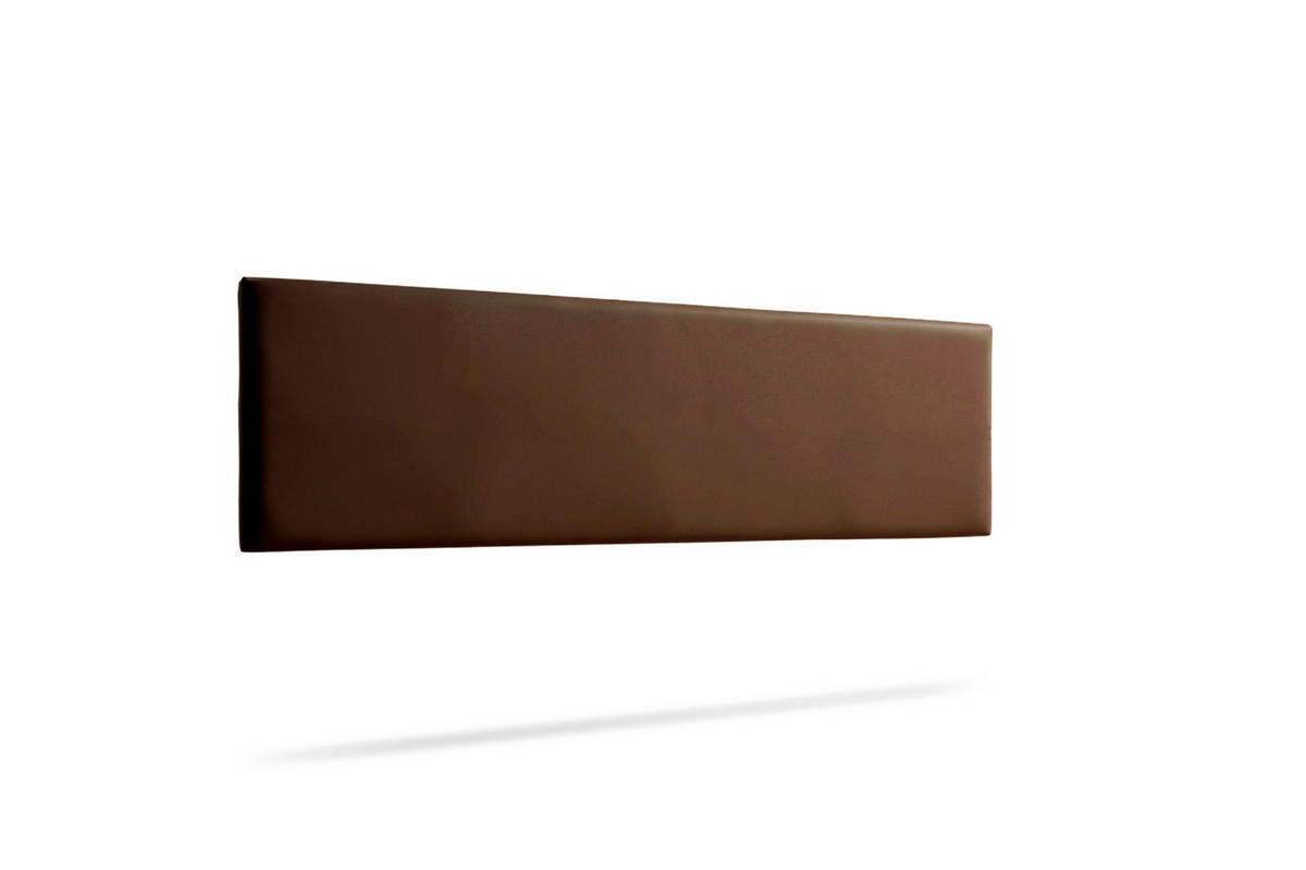 KOPFTEIL gepolstert NOVA Kunstleder 160x50x5 cm - Braun - Moonia - Braun, Holz (160/5/50cm)