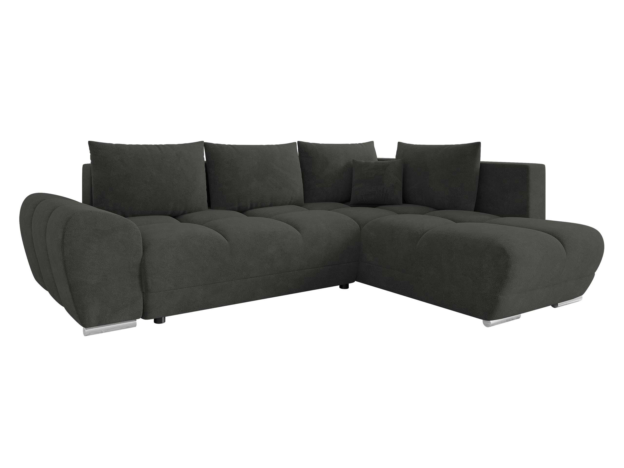 ECKSOFA Forest, Seite: Rechts - Schwarz, Holz/Kunststoff (290/183cm) - MIRJAN24